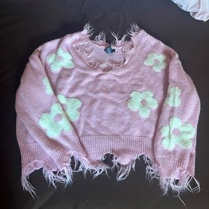 Rue 21 off the shoulder flower sweater